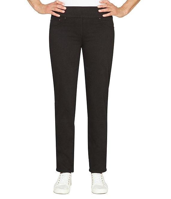Ruby Rd. Soft Hand Twill Mid Rise Straight Leg Pull-On Ankle Pants Product Image