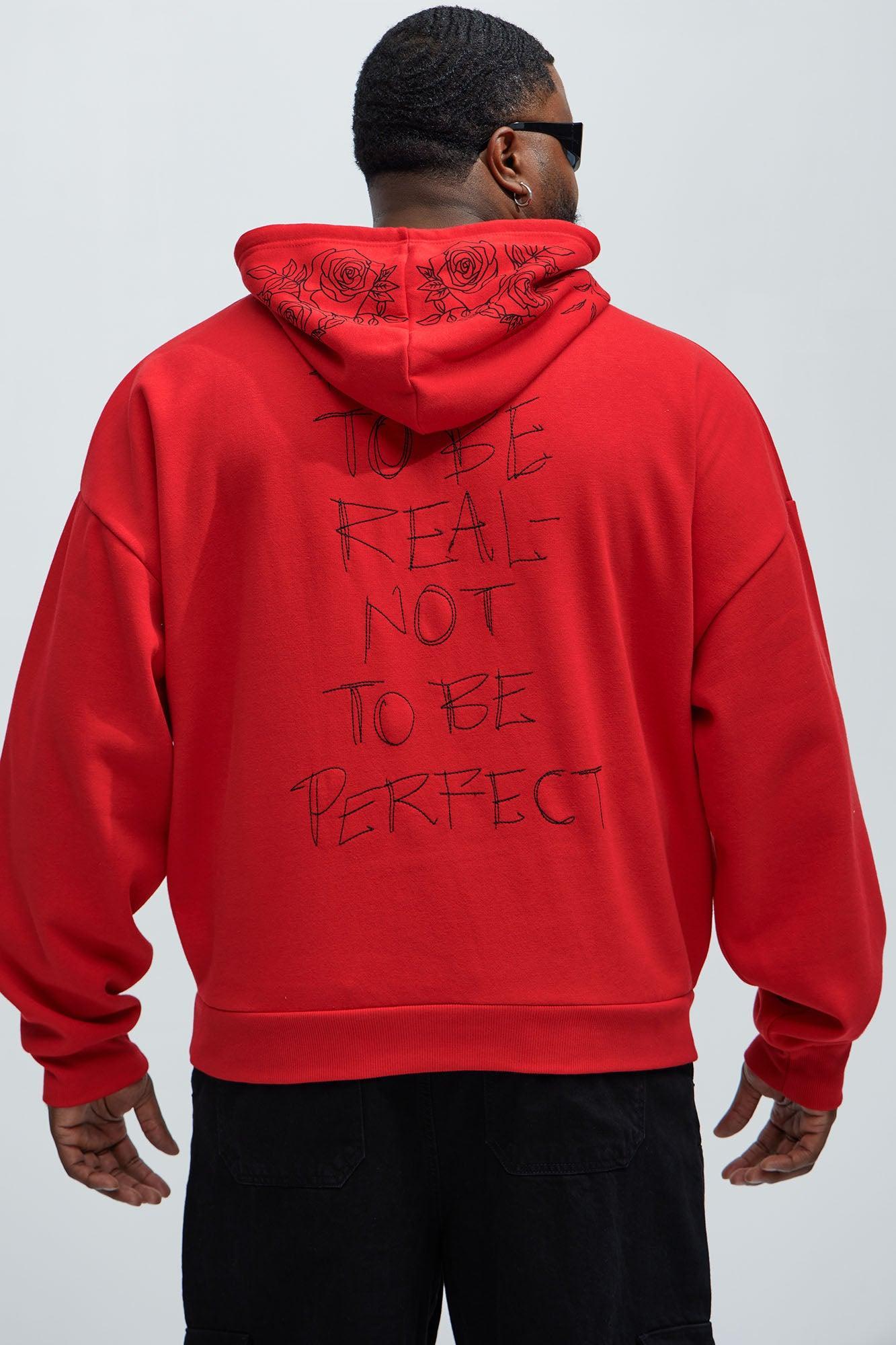 Not Perfect Hoodie - Red Product Image