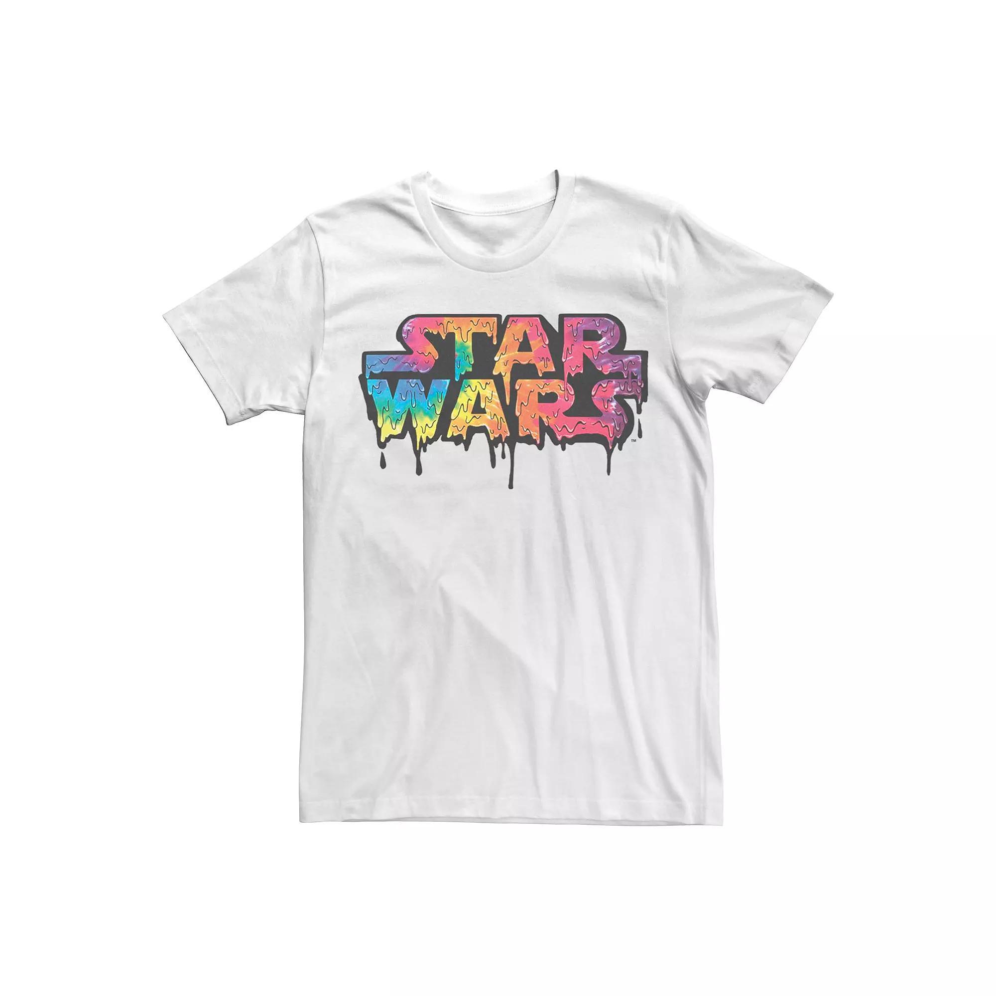 Men's Star Wars Tie Dye Drip Logo Graphic Tee,  Product Image