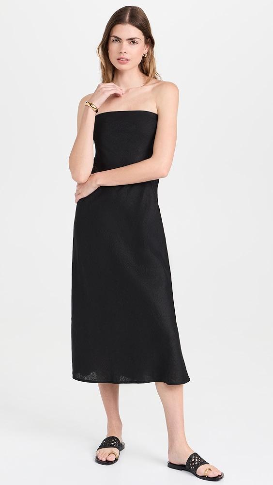 Enza Costa Linen Bias Dress | Shopbop Product Image