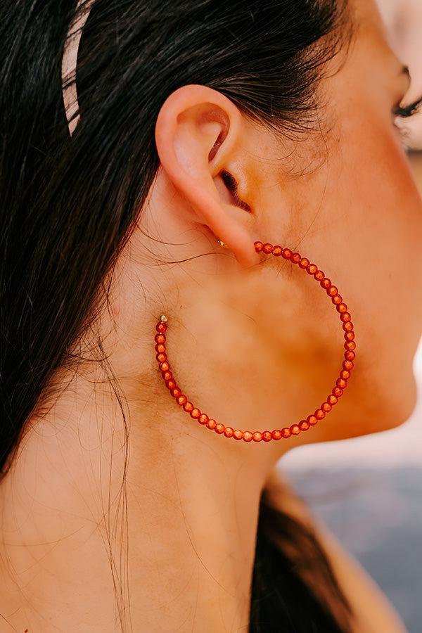 Creating Happiness Hoop Earrings In Orange Product Image