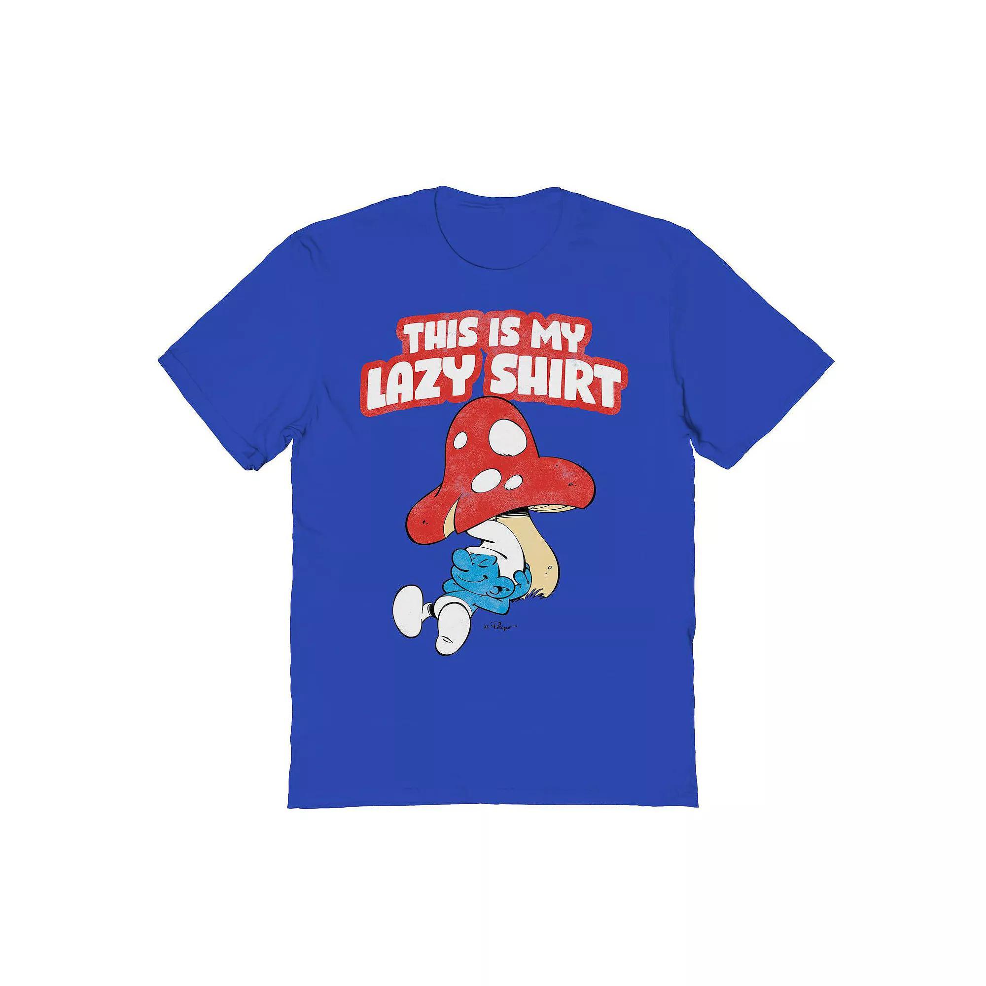 Men's Smurfs This Is My Lazy Shirt Graphic Tee, Size: Large, Royal Product Image