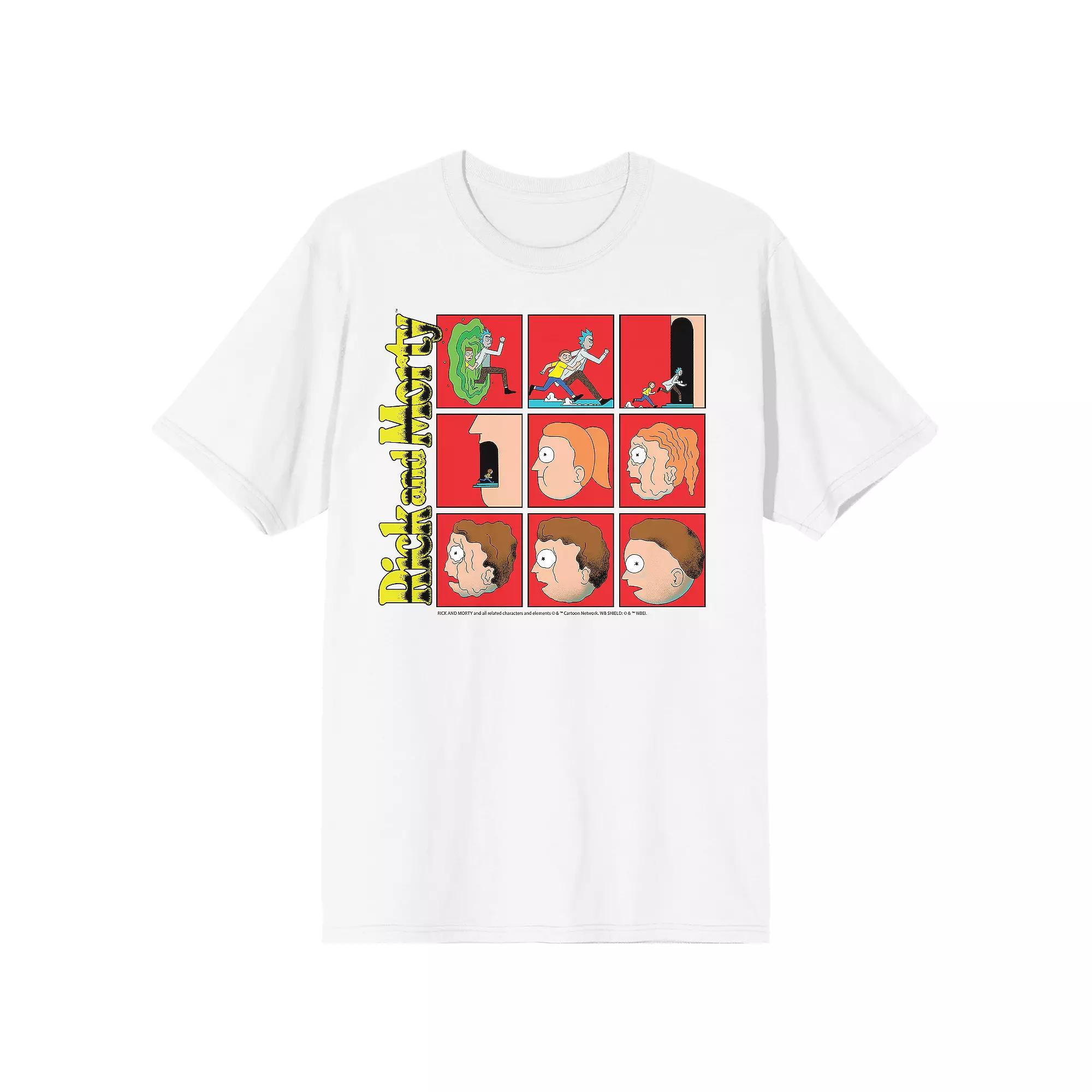 Men's Rick & Morty Panel Sequence Short Sleeve Graphic T-Shirt,  Product Image