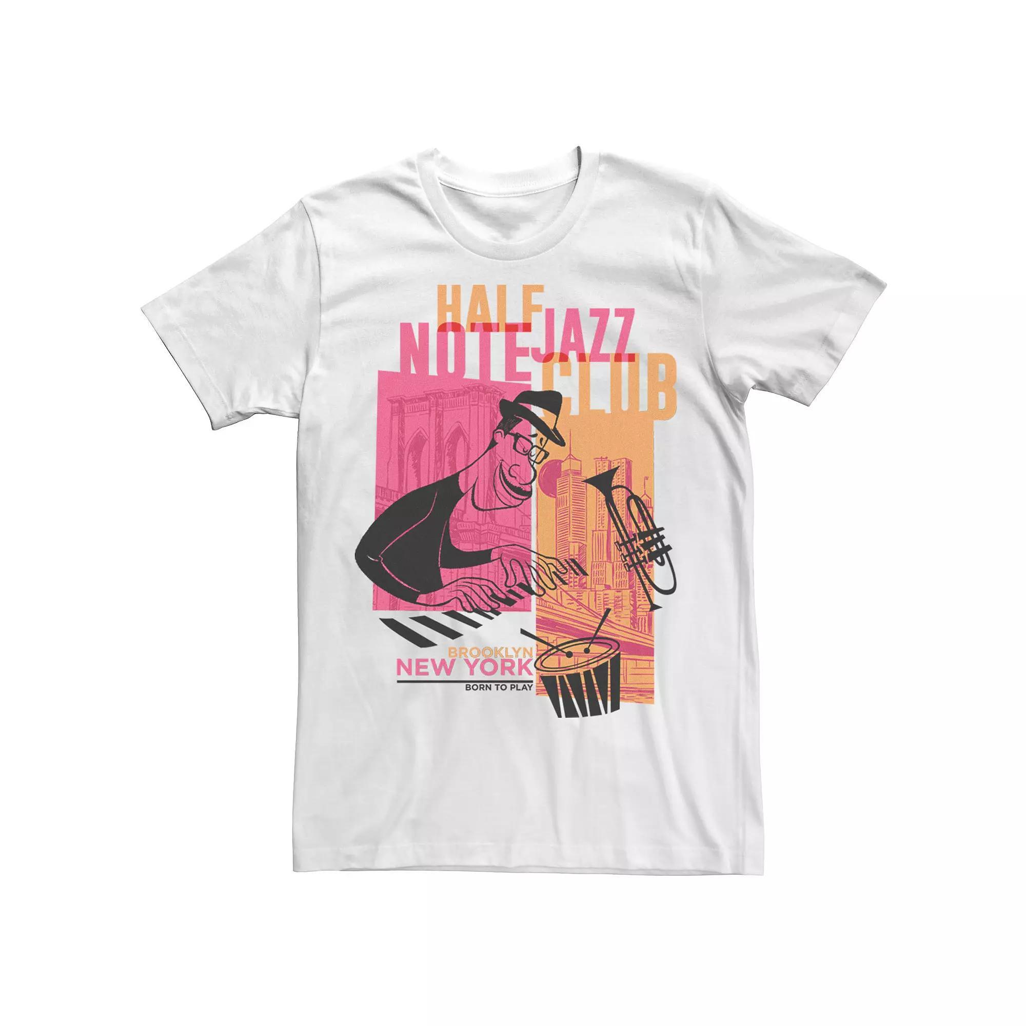 Disney / Pixar's Soul Joe Men's Half Note Jazz Club Panels Tee, Size: XXL, White Product Image