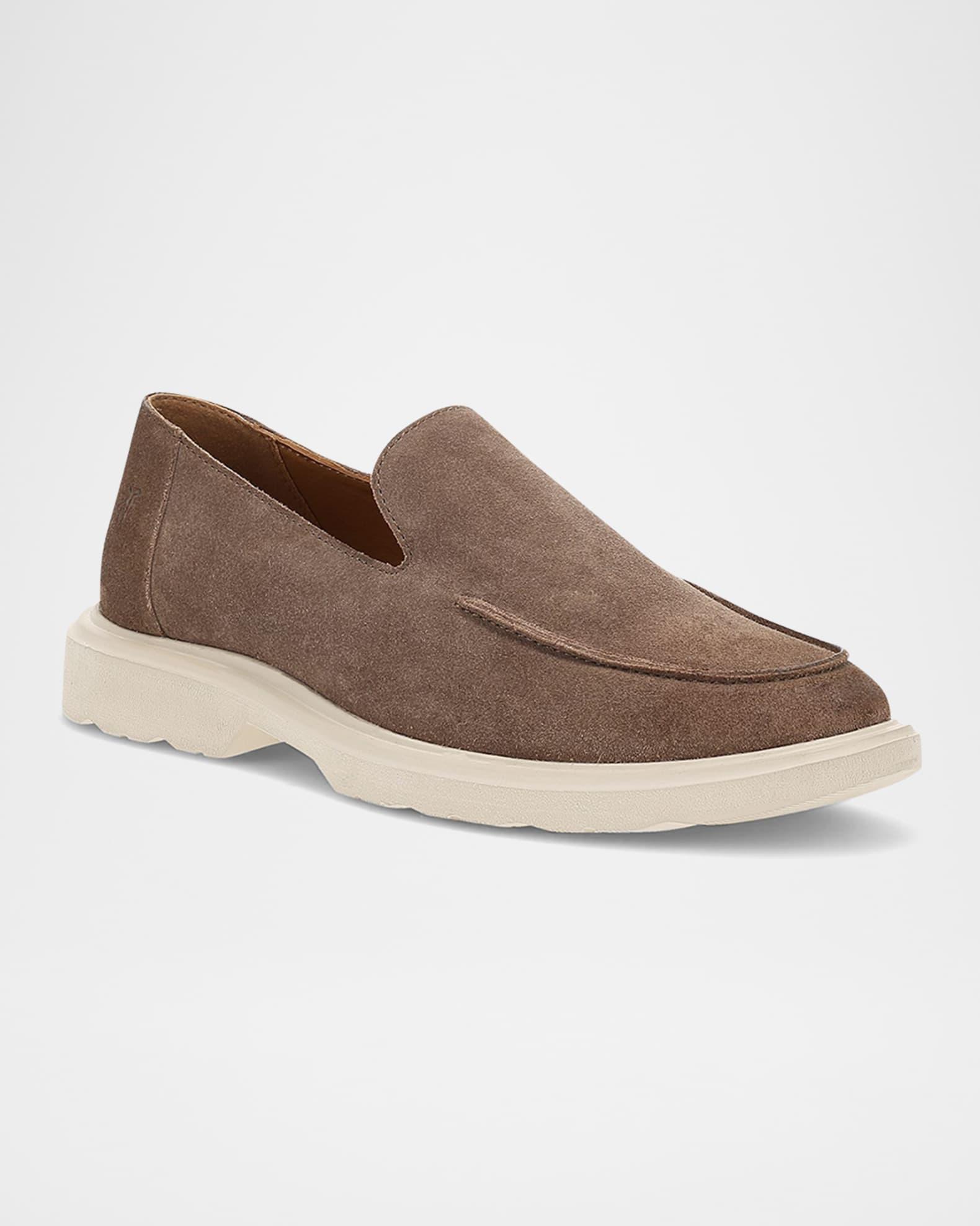 Flaneur Curly Shearling-Lined Suede Loafers Product Image