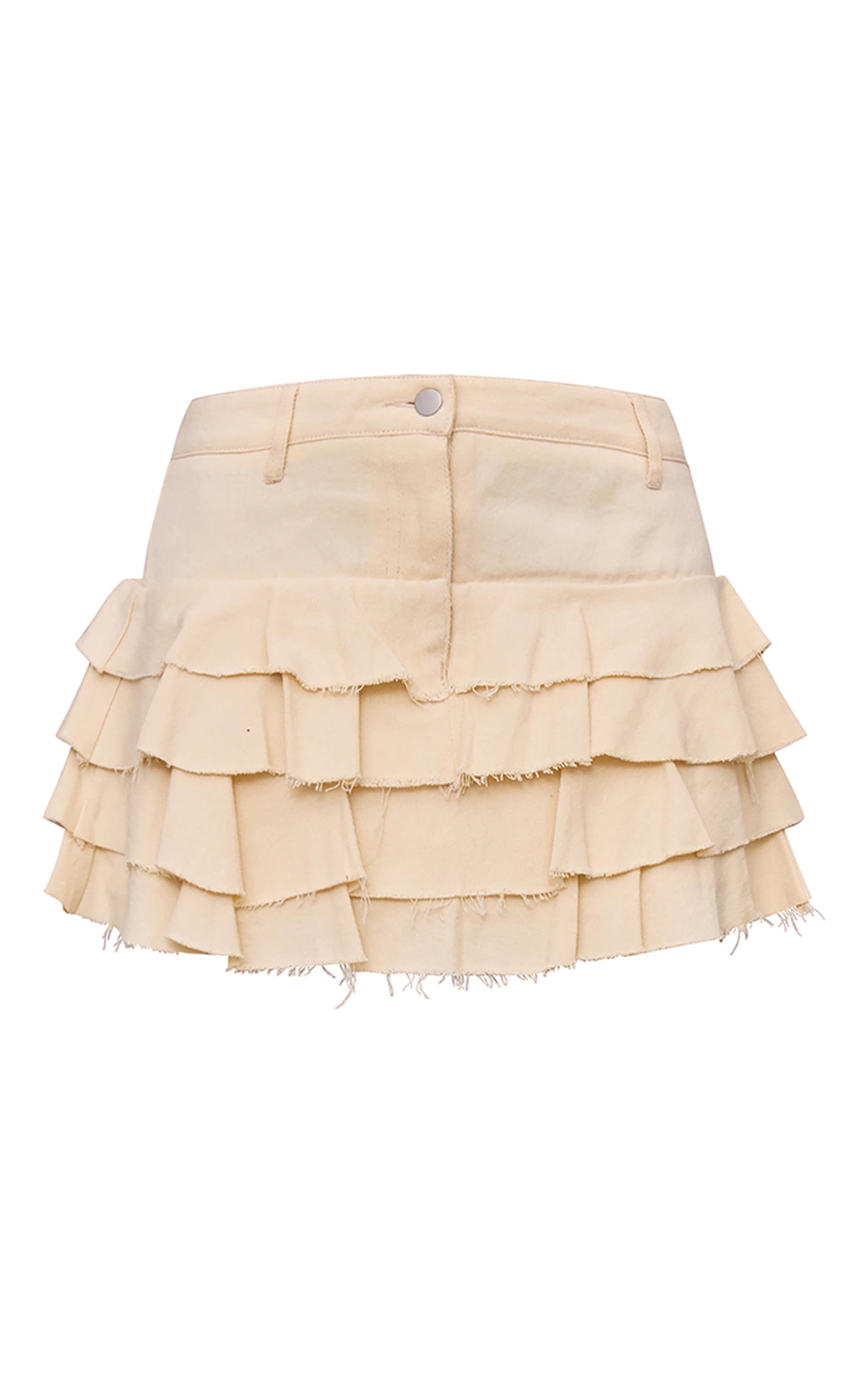 Stone Twill Rara Mini Skirt Product Image