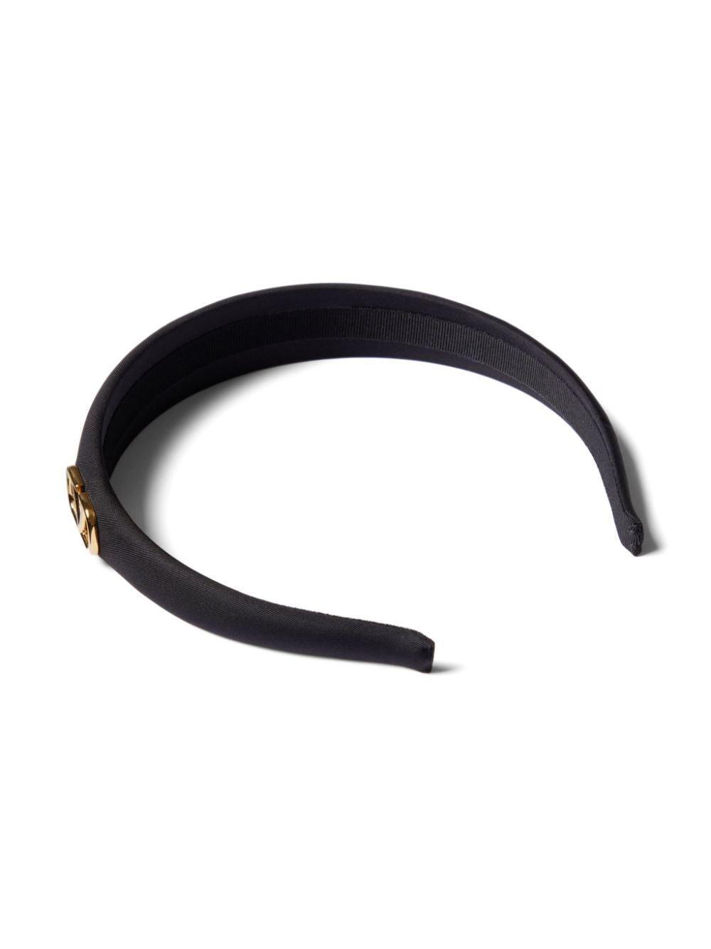 Vlogo Signature Silk Headband In Black Product Image