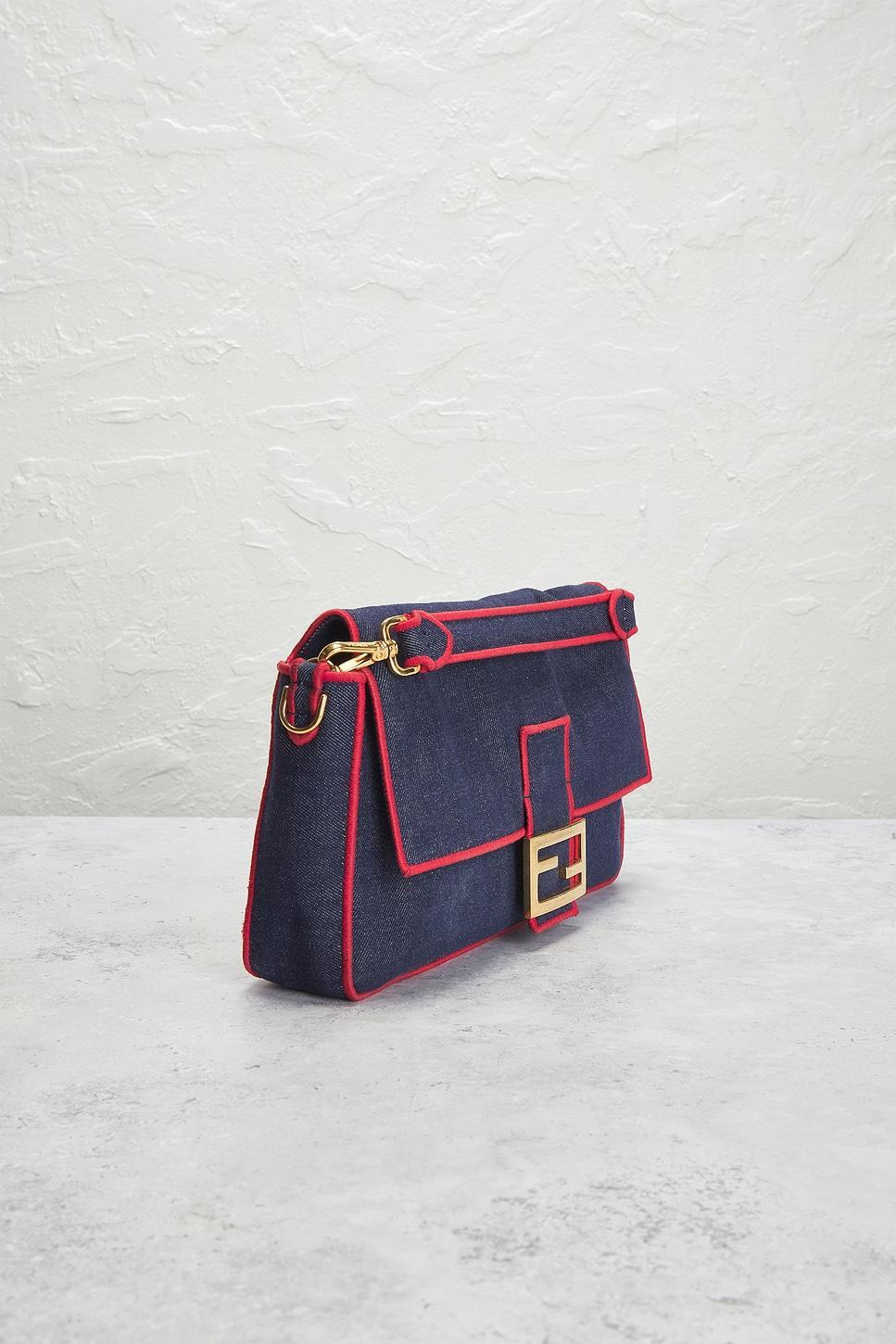 Fendi Denim Baguette NM Shoulder Bag FWRD Renew Product Image