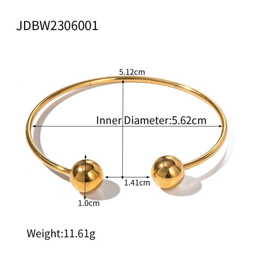 Stainless Steel Open Bangle / CZ Bracelet Product Image