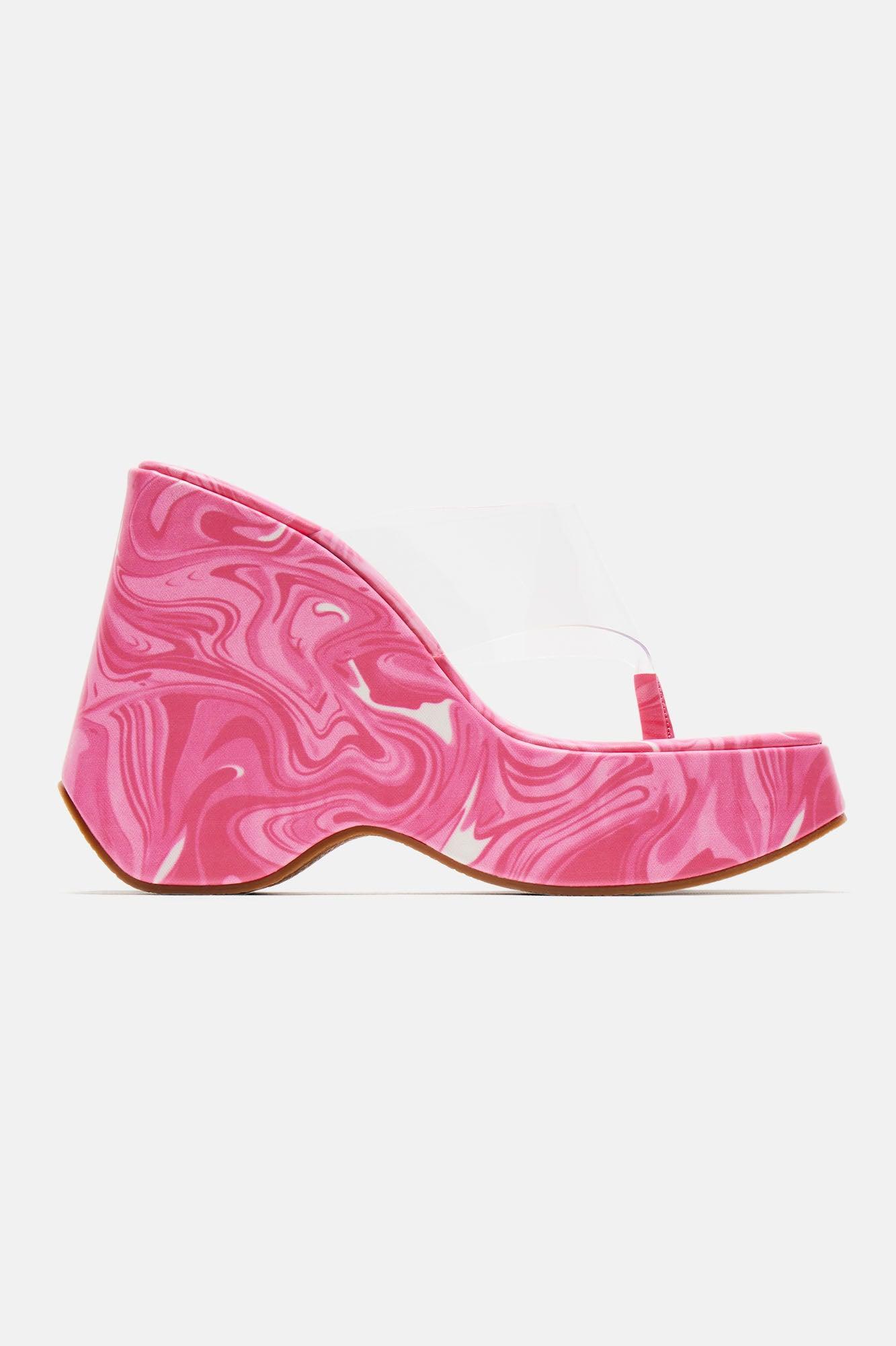 Never Too Extra Platform Wedges - Pink Product Image