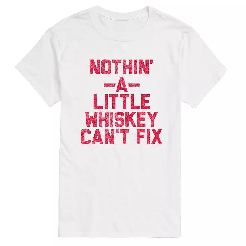 Big & Tall Nothin a Little Whiskey Cant Fix Graphic Tee, Men's, Size: XL Tall, White Product Image