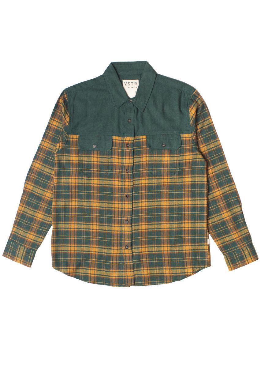 Forest Green Plaid Flannel Shirt Product Image