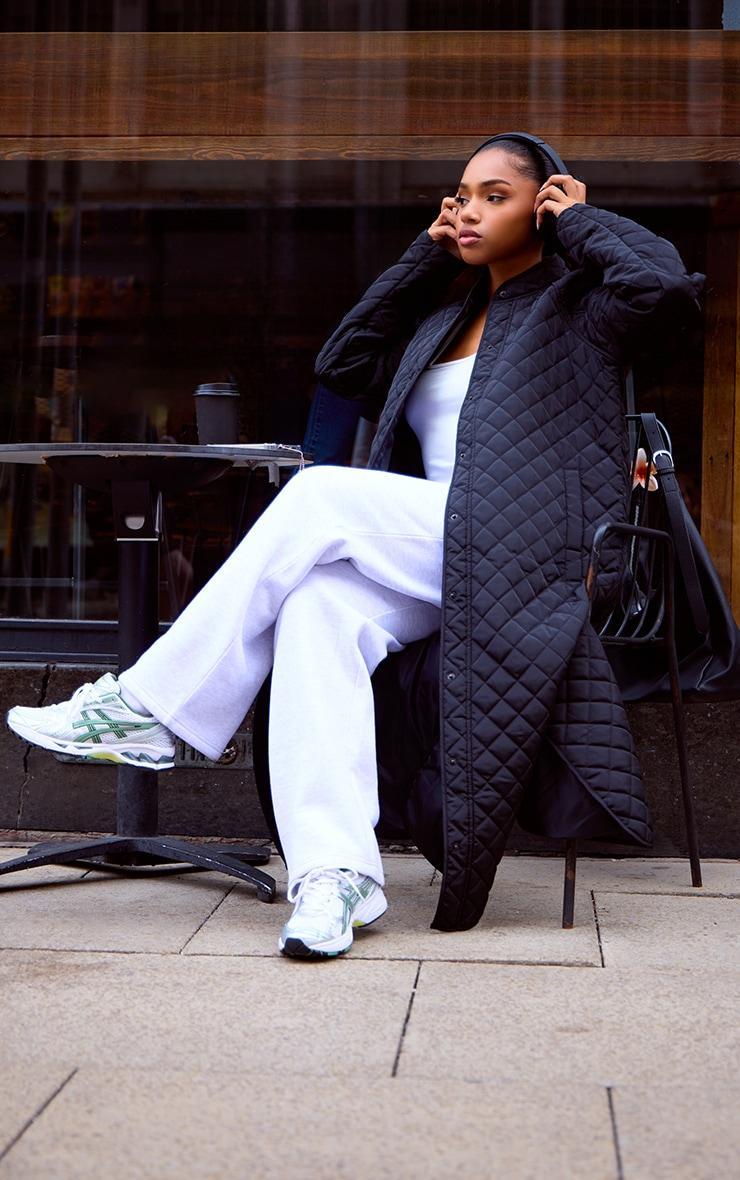 Black Maxi Quilted Coat Product Image