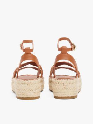 Leather Twist-Strap Platform Espadrille Product Image