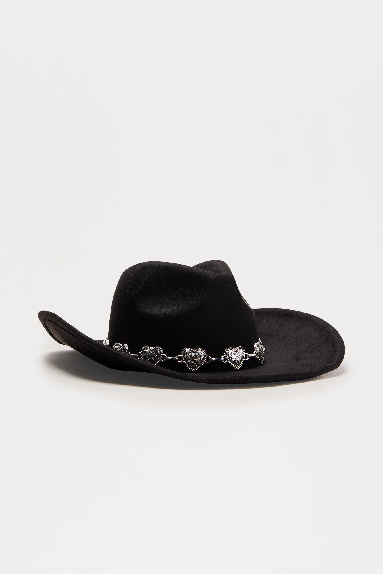 My Heart Is Set On You Cowboy Hat - Black Female Product Image