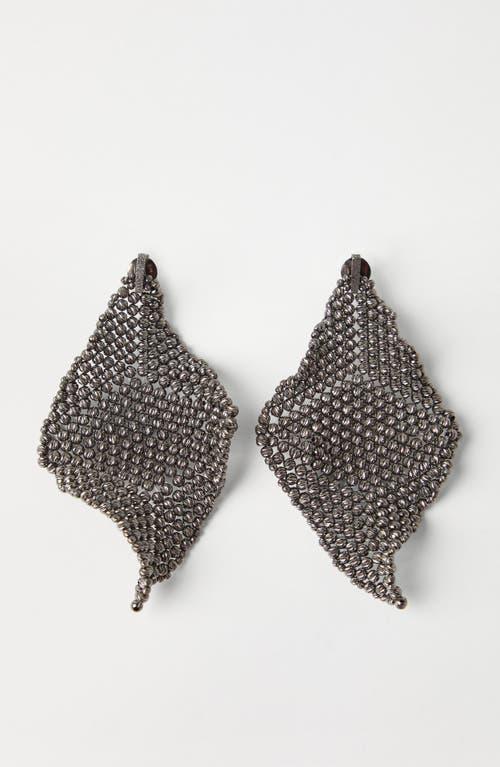 BRUNELLO CUCINELLI Sculptured Earrings In Gray Product Image