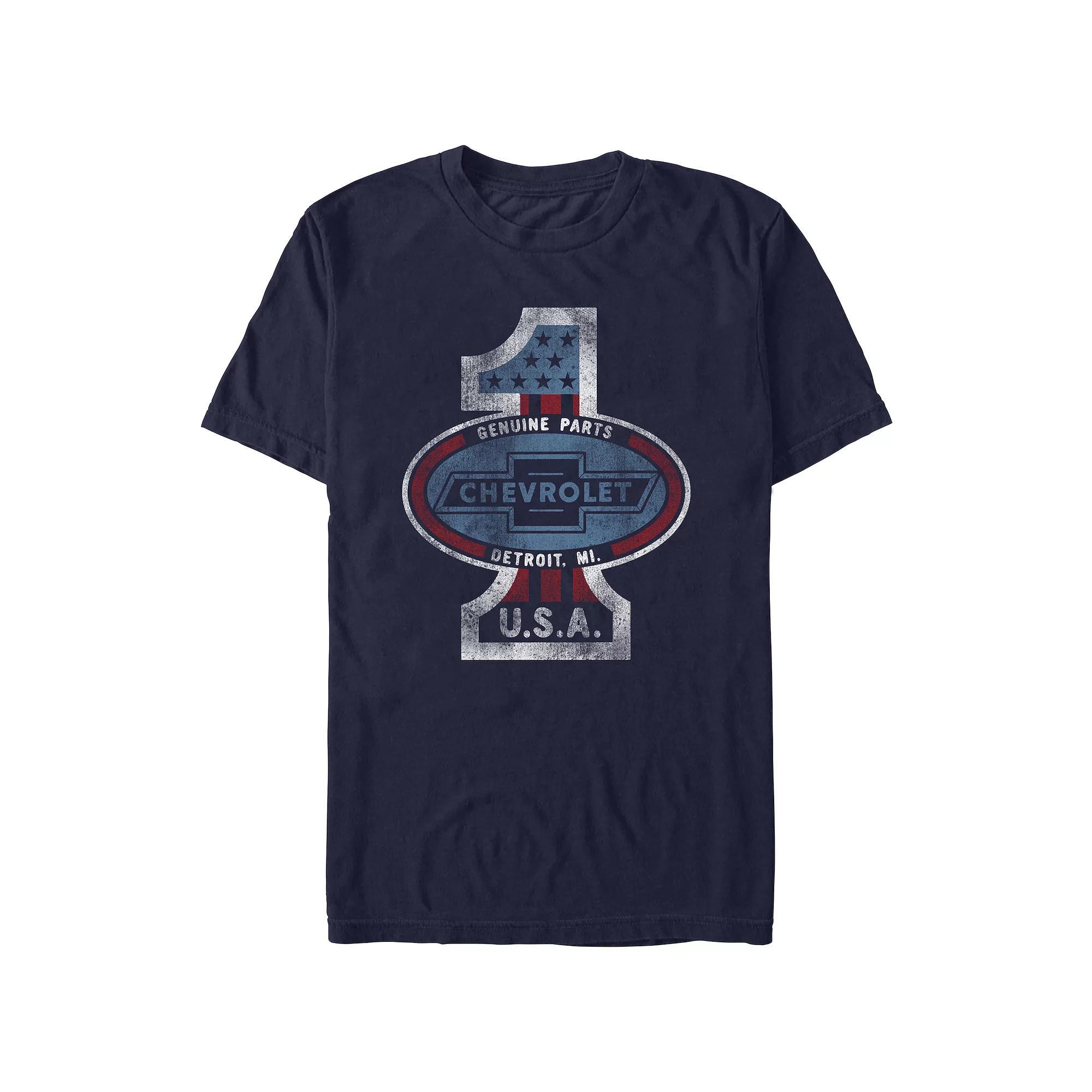 Men's Chevrolet Genuine Parts Graphic Tee, Size: Large, Blue Product Image