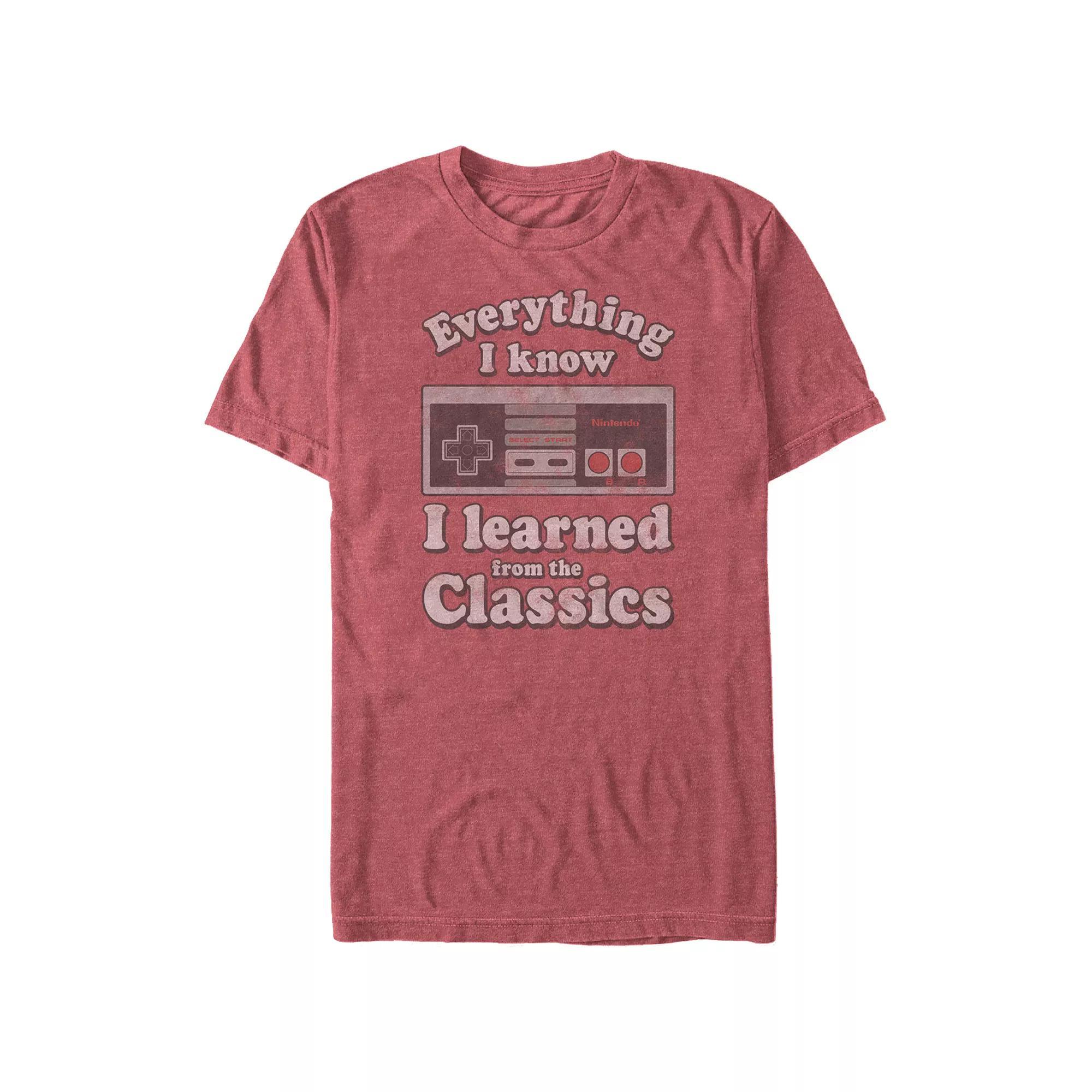 Big & Tall Nintendo I Learned From The Classics Graphic Tee, Men's,  Product Image