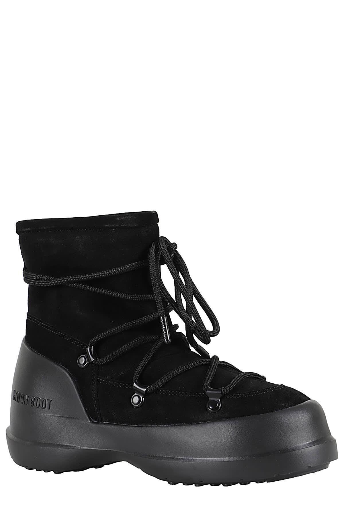 MOON BOOT Luna Lace-up Suede Boots In N001 Product Image