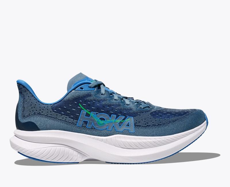 HOKA Womens Mach 6 Shoes in Frost/Rose Gold, Size 9 Product Image