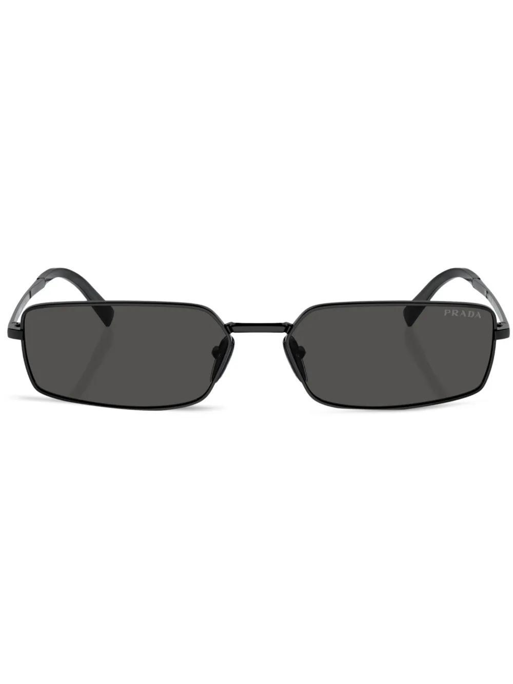 PRADA Signature Rectangular Women's Sunglasses, Pr A60s In Black Product Image