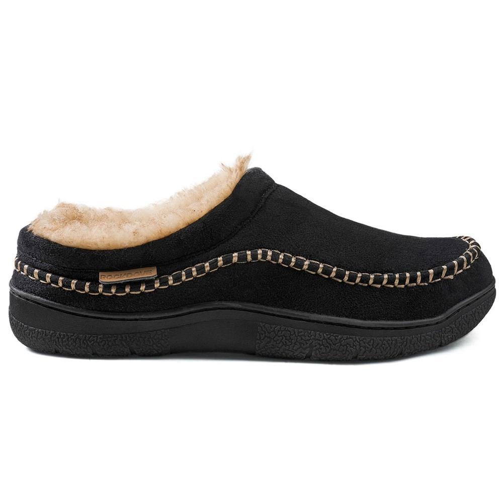 RockDove Men's Aiden Faux Fur Lined Microsuede Slide Slipper Product Image