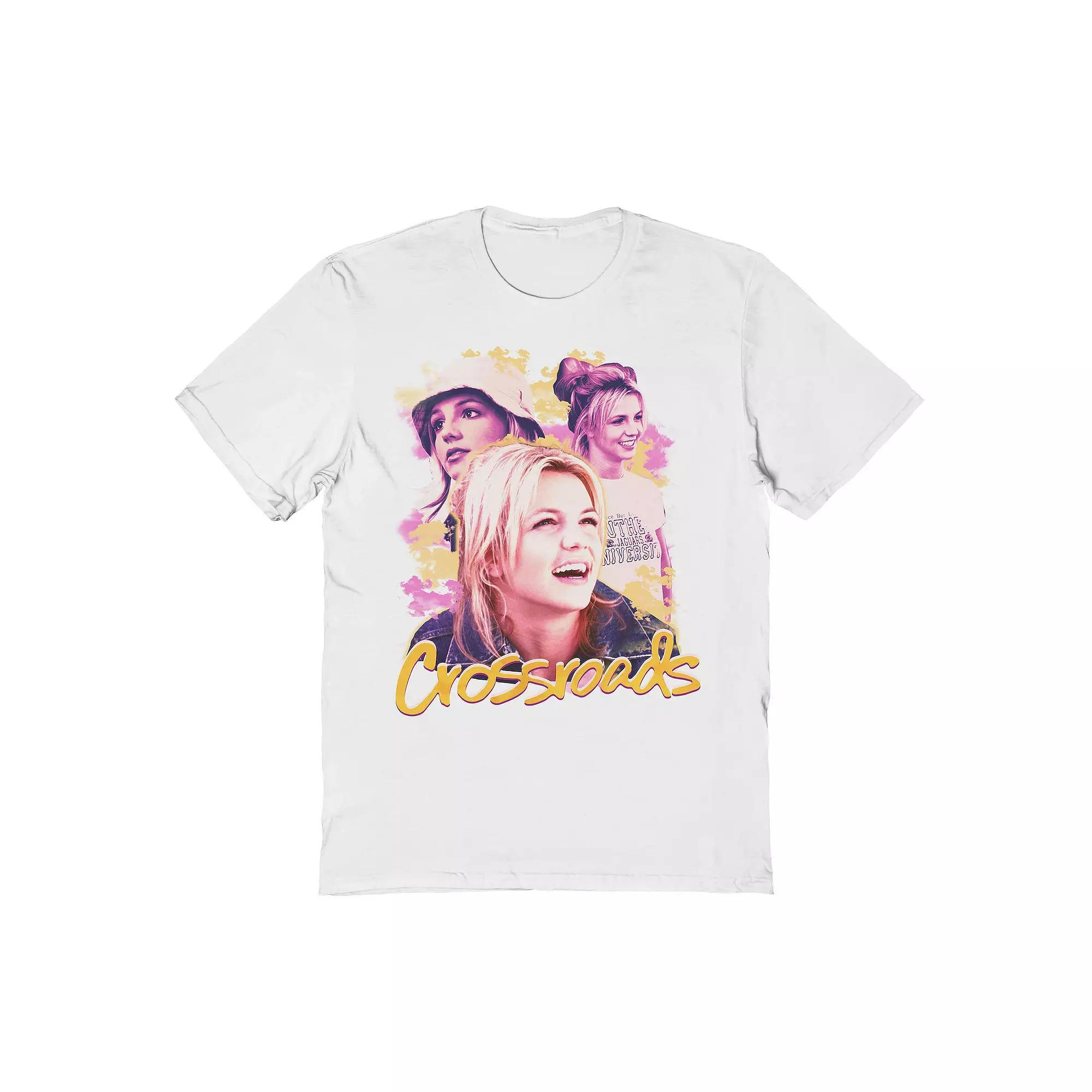 Men's Britney Spears Crossroads Britney Collage Graphic Tee, Size: Small, White Product Image