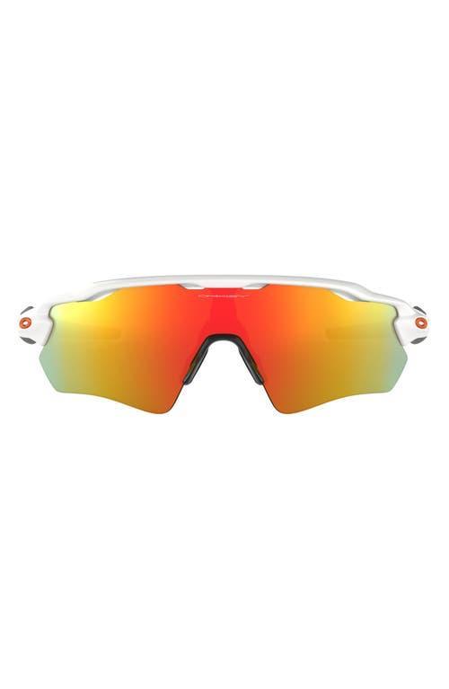 Oakley Mens OO9208 Radar Ev Path 38mm Rectangle Sunglasses - Polished White/Fire Iridium Product Image