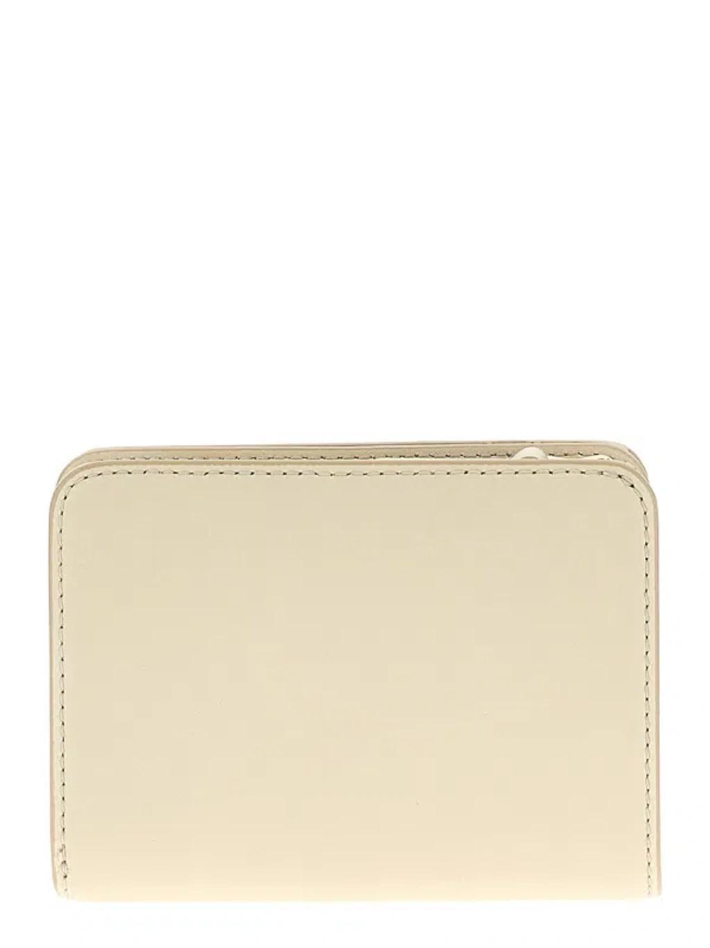 The J Marc Mini Compact Wallet In White Product Image