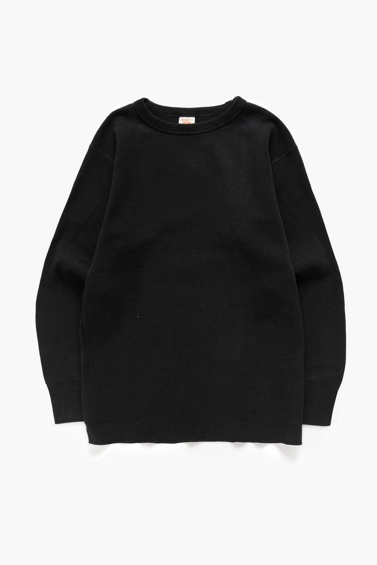 Non Stock MFG - Thermal Waffle Long Sleeve - Black Product Image