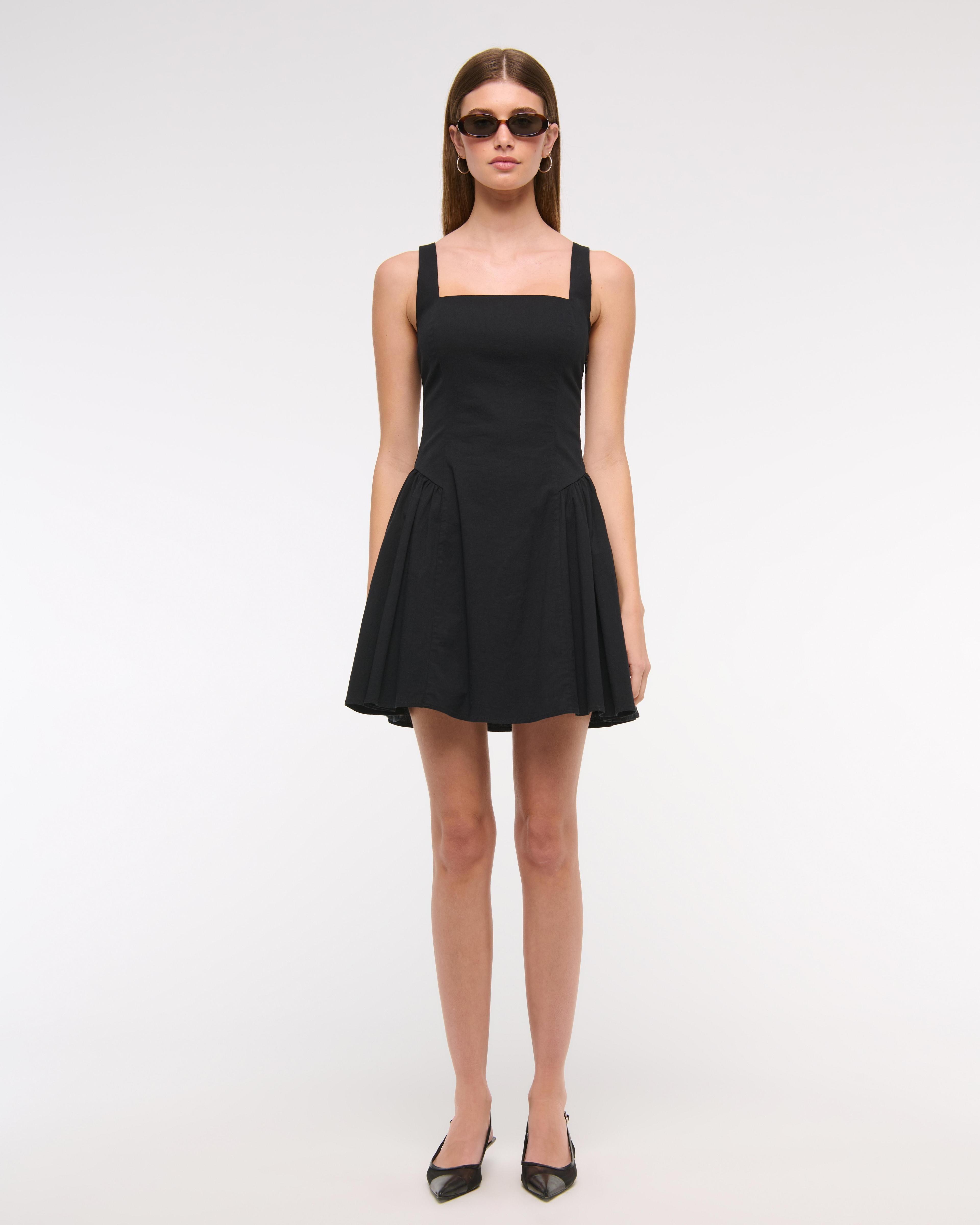 The A&F Mila Dipped-Waist Stretch Mini Dress Product Image