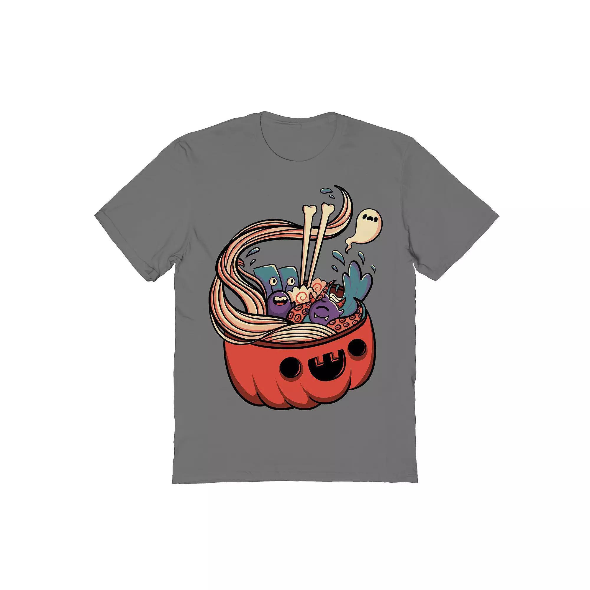 Men's Monster Bowl Halloween Halloween Graphic Tee, Size: Medium, Grey Product Image
