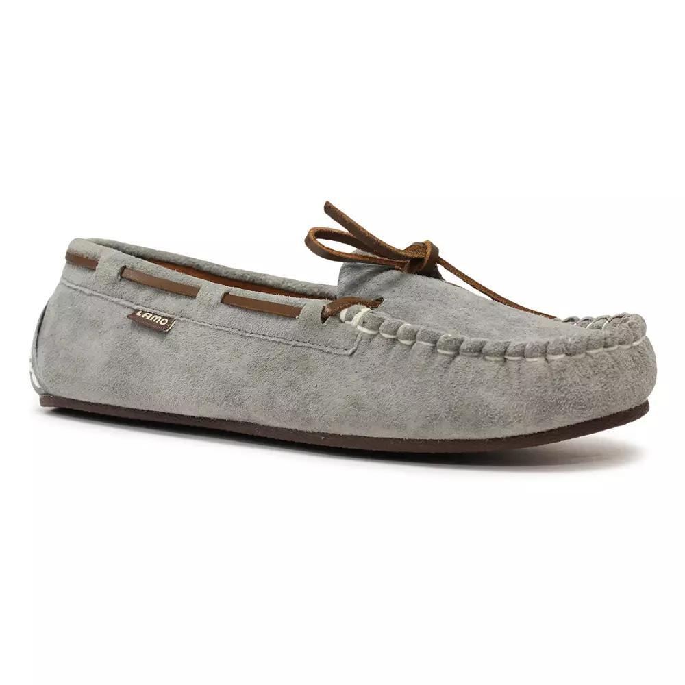 Mykos Women's Sabrina Moccasin Slippers, Size: 6.5, Gray Product Image