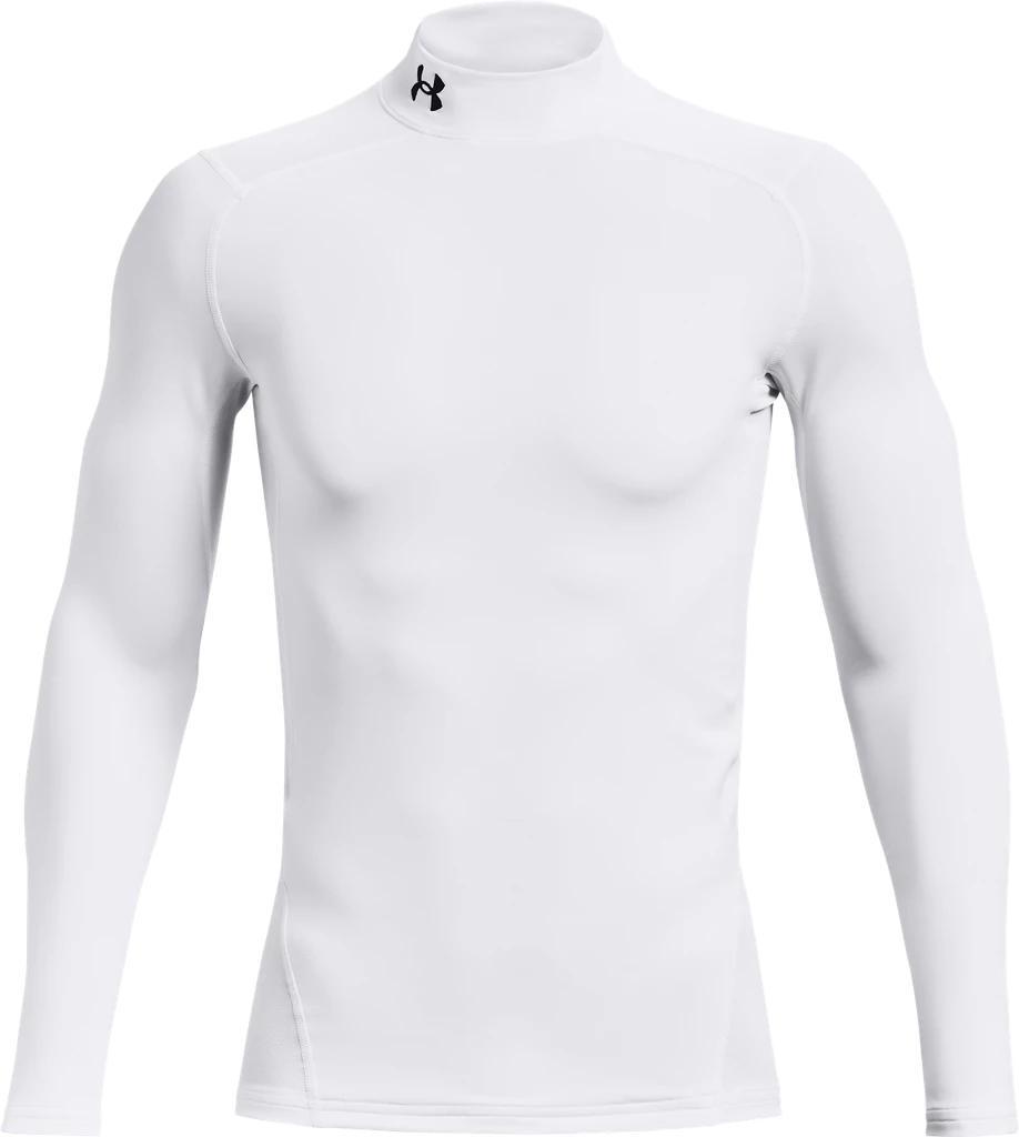 Under Armour Mens Under Armour CG Armour Comp Mock - Mens White/Black Product Image