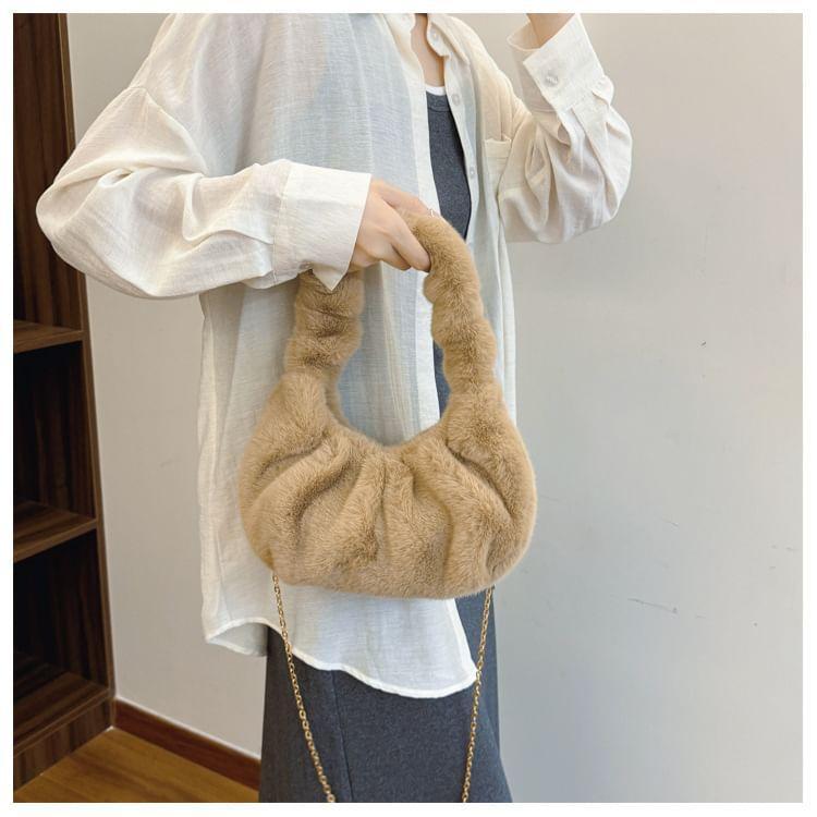 Plain Fleece Shoulder Bag Product Image