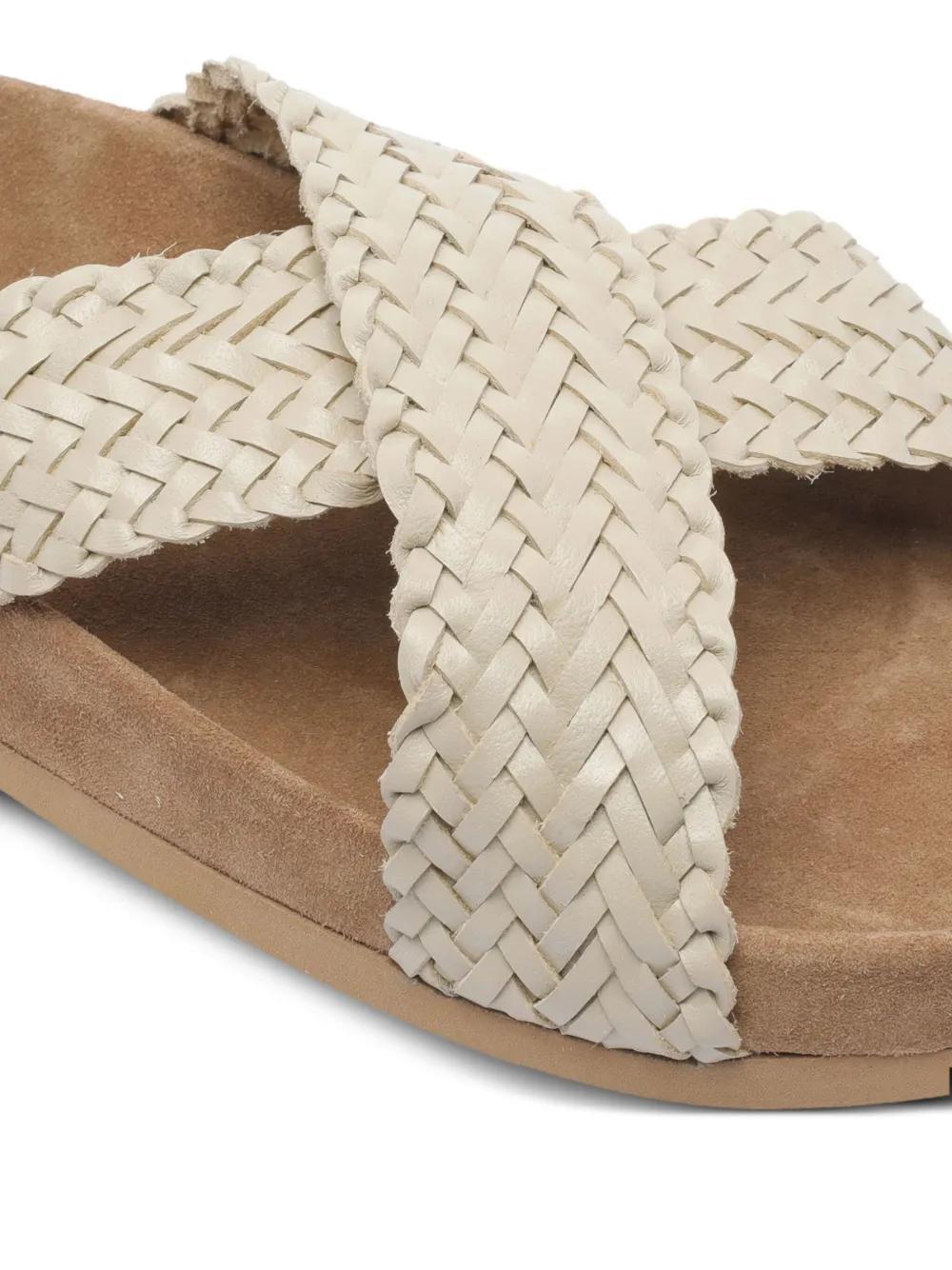 leather flat sandals Product Image