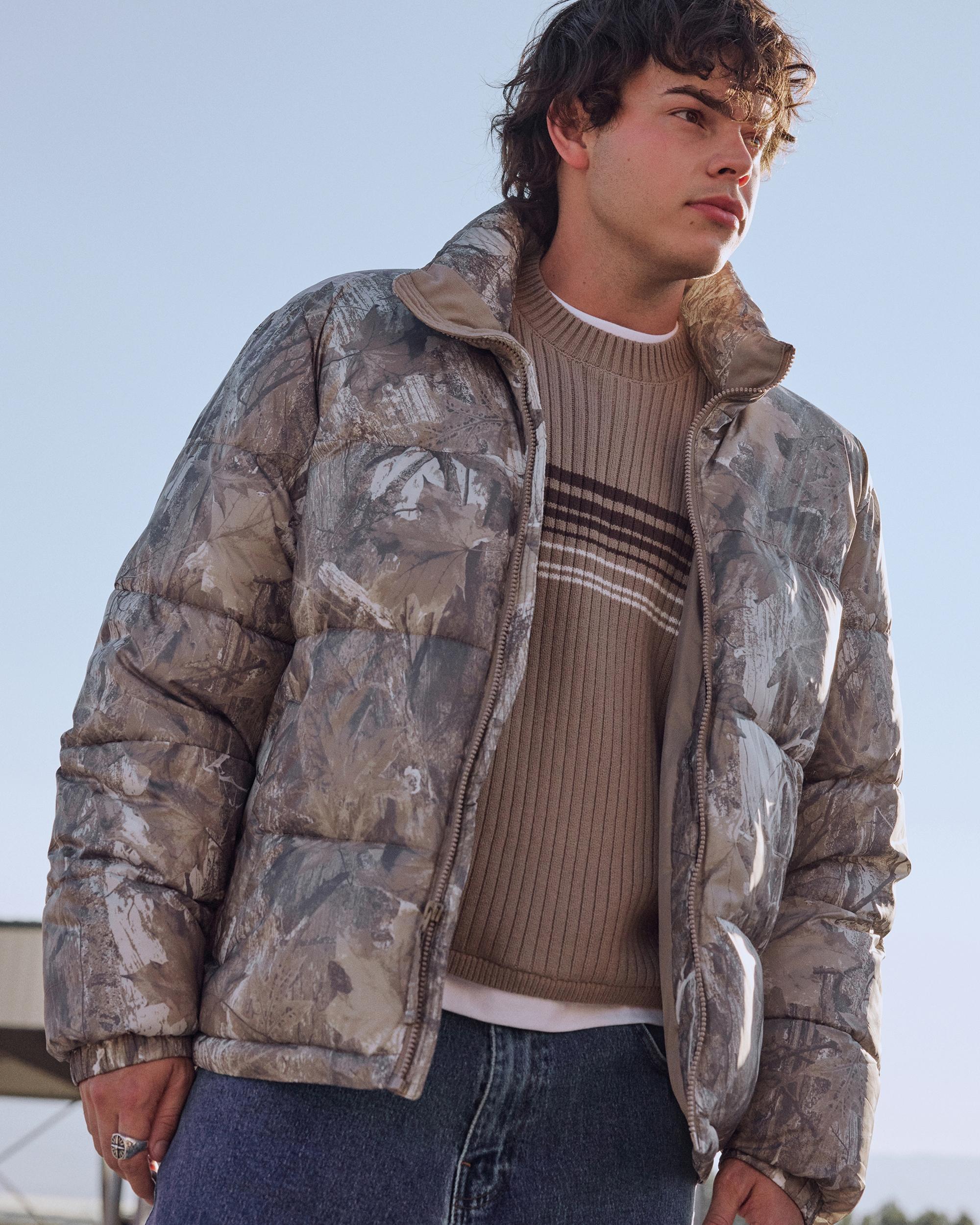 Boxy Mock-Neck Puffer Jacket Product Image