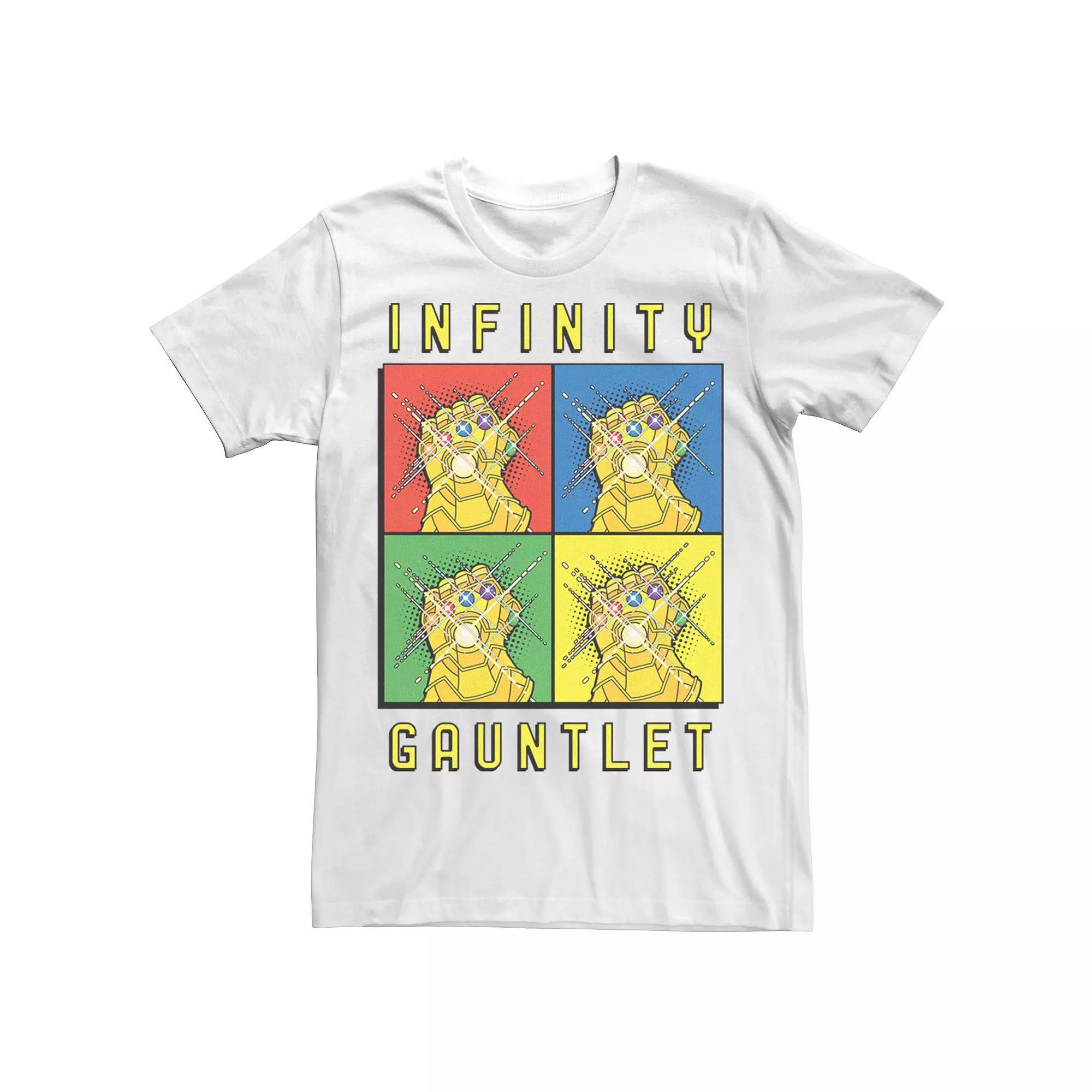 Men's Marvel Avengers Infinity Gauntlet Pop Art Box Up Tee, Size: XXL, White Product Image