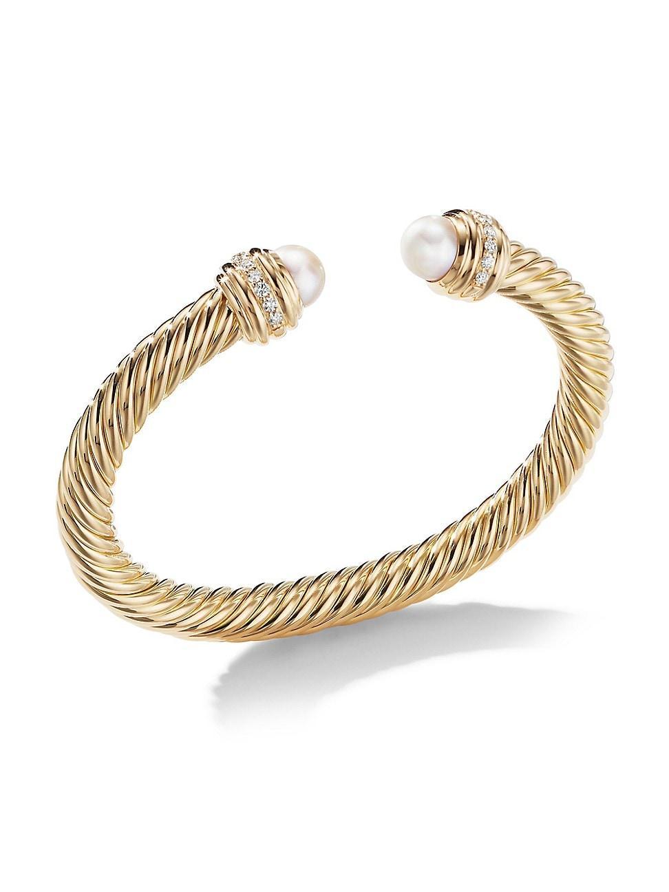 Womens Classic Cablespira Bracelet in 18K Yellow Gold Product Image