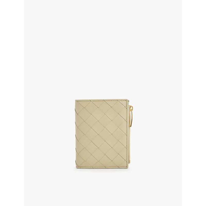 BOTTEGA VENETA Womens  Intrecciato Bi-fold Leather Wallet In Tra/tra/ne Sa-tra-g Product Image