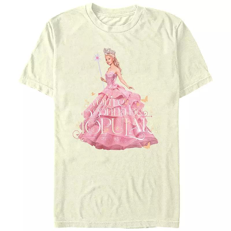 Men's Wicked Glinda You're Gonna Be Popular Graphic Tee, Size: XXL, Natural Product Image