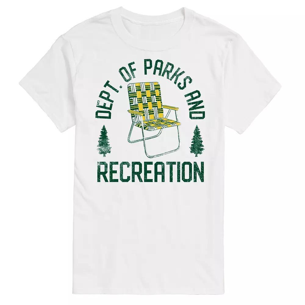 Big & Tall Dept Of Parks Rec Tee, Men's, Size: 3XB, White Product Image