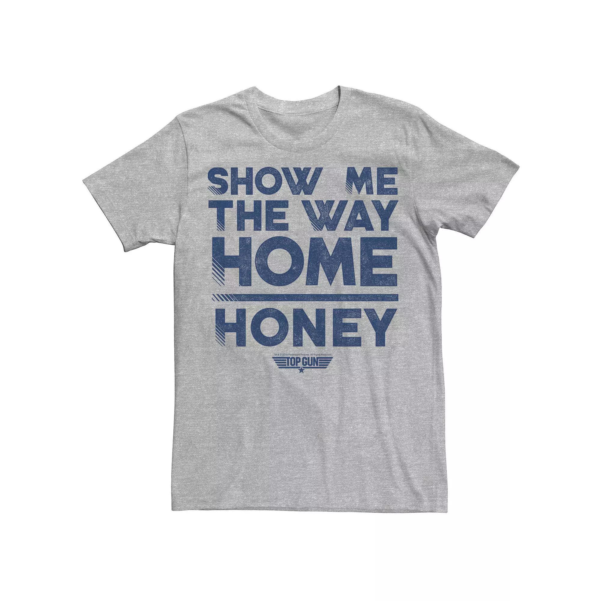 Men's Top Gun Show Me The Way Home Honey Tee, Size: Small, Athletic Grey Product Image