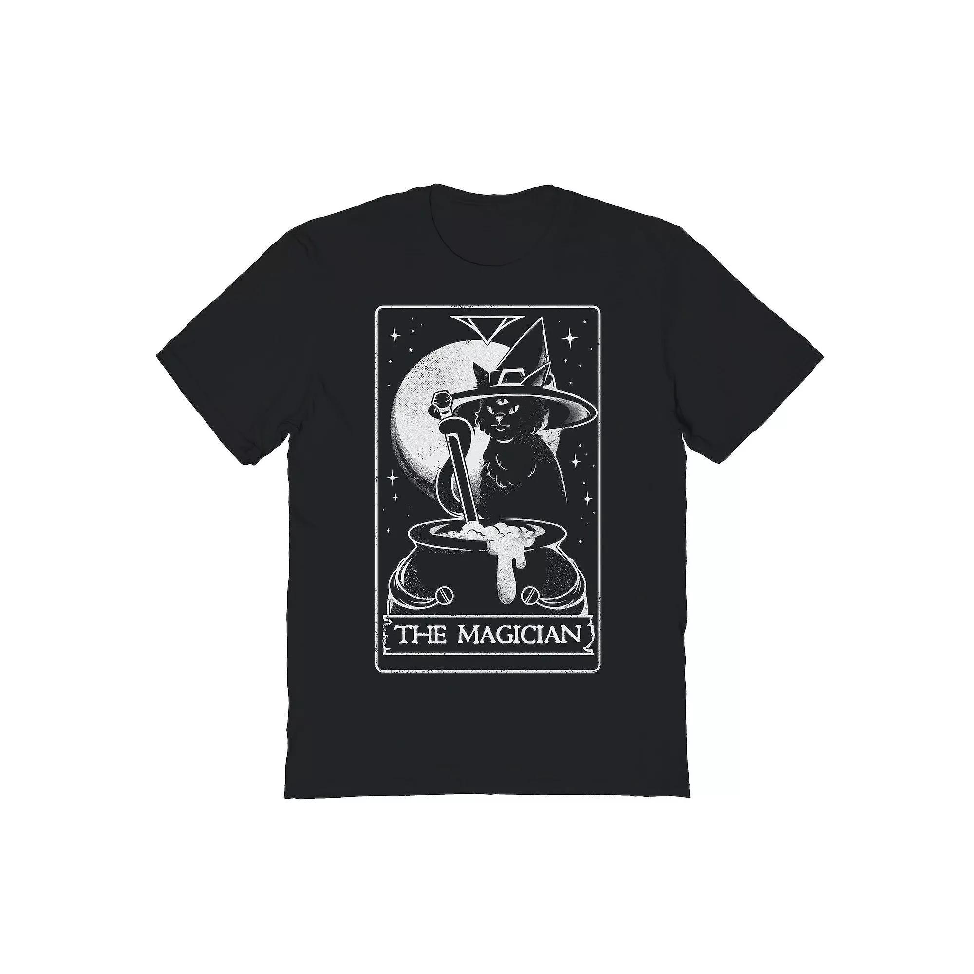 Men's the Magician Halloween Graphic Tee, Size: Small, Black Product Image