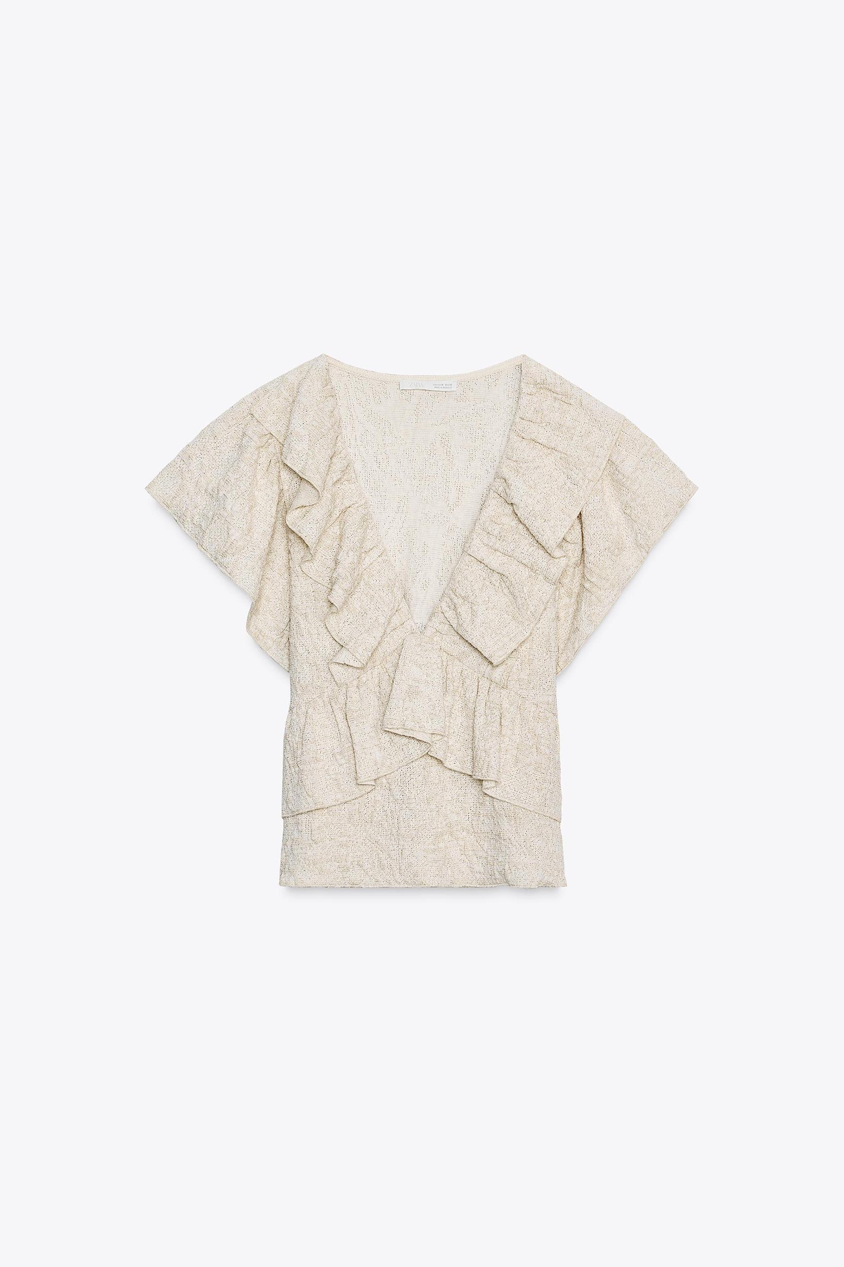 METALLIC THREAD JACQUARD TOP Product Image