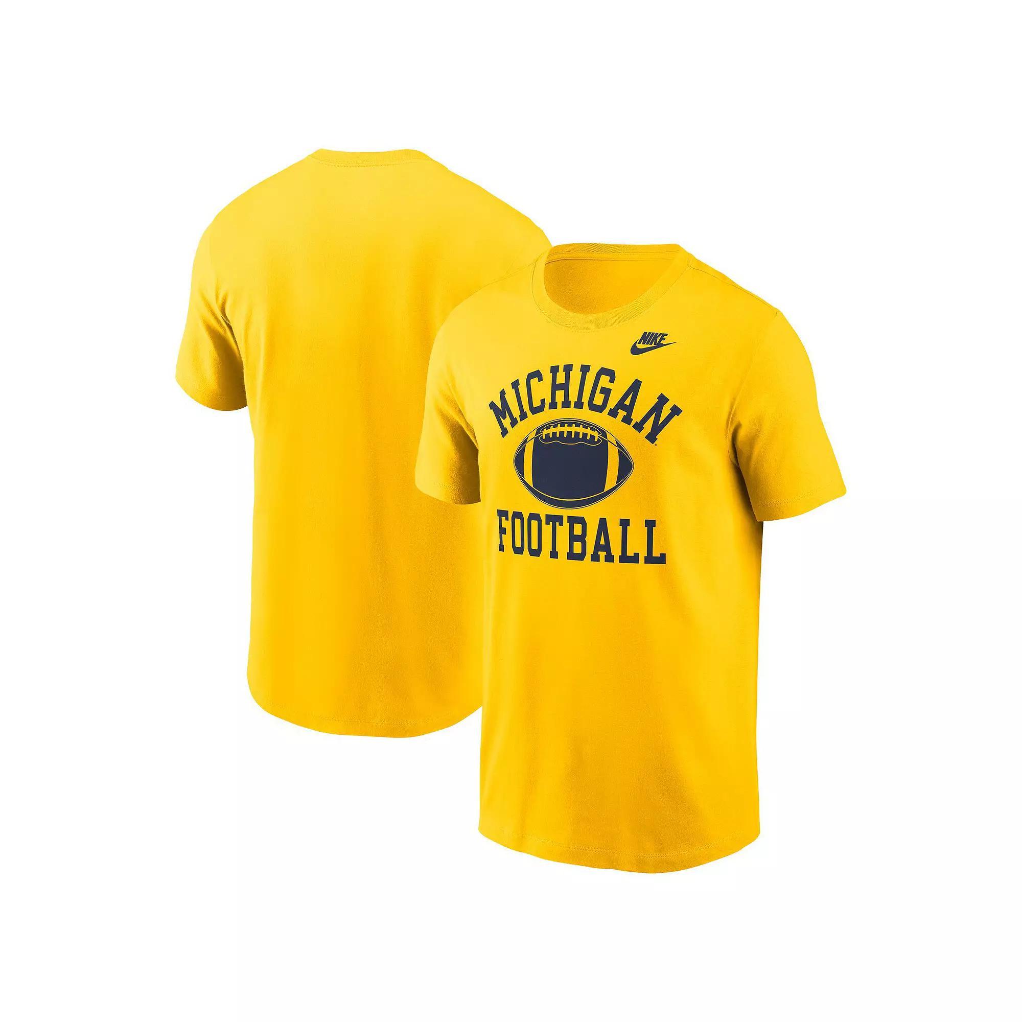 Men's Nike Maize Michigan Wolverines Legacy Football Icon T-Shirt,  Product Image