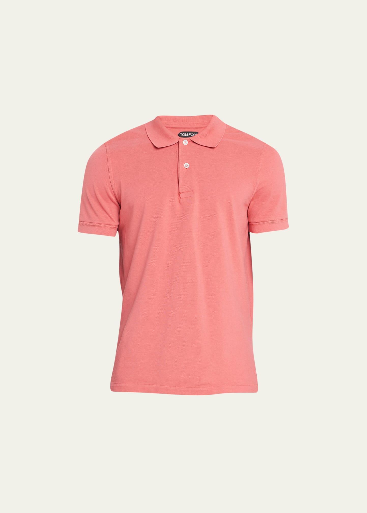 Mens Cotton Pique Polo Shirt Product Image