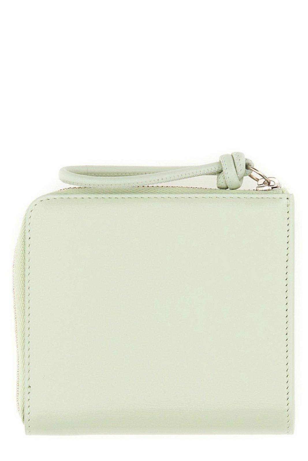 JIL SANDER Logo Print Square Wallet In Green Product Image