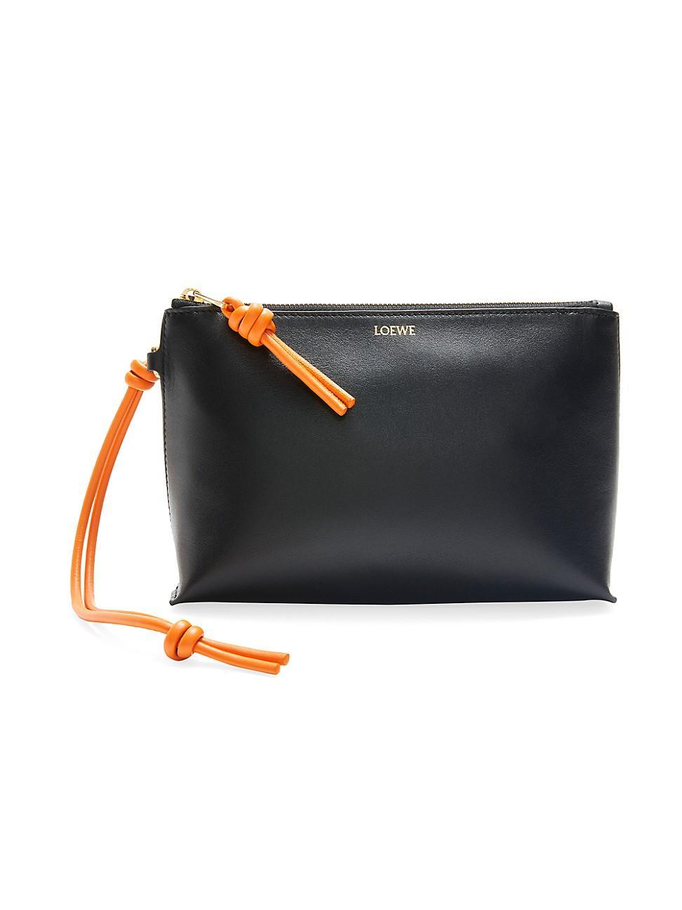 Womens T-Knot Leather Pouch Product Image