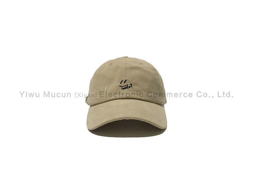 Smiley Face Embroidered Baseball Cap Product Image